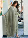 Pista Colour Rayon Printed Kurti With Pant Dupatta Wholesalers In Delhi Aaradhna 2053